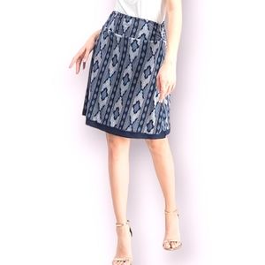 COLORADO TC | Women's navy blue geometrical-print reversible skirt.